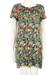 Abstract Mini Short Sleeve Dress