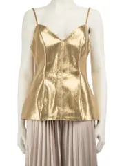 Gold Metallic Tank Top