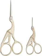 2PCS Vintage Stork Shape Sewing Scissors,Stainless Steel Tailor Scissors Sharp