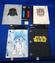 Lot NEW Disney STAR WARS x Yoobi Binder Pencils Case Pouch Composition Note Book