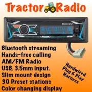 Plug & Play Bobcat Tractor Radio AM FM Bluetooth Color Changing Display
