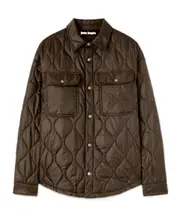 Palm Angels Logo Embroidered Drop Shoulder Jacket L,M Brown