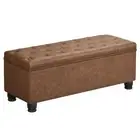 Storage Ottoman, Storage Bench, Tufted Entryway Bedroom Bench, 17.7 x 46.5 x