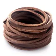 180 Inch Flat Leather Cord for Jewelry Making Shoe Lace Bracelets Necklaces