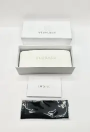 Authentic Versace glasses case in White Ex- Display With Box 15x6x2.3 cm