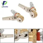Air Tyre Chuck 2pc Ball Tire Valve Stem Lock On Clip Inflator Steel Fitting 2pcs
