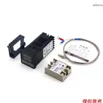 REX-C100 SSR AN+SSR-40DA+M6英制1米=溫控器三件式 繼電器輸出