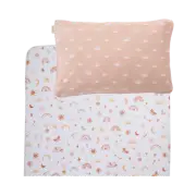 1 Pack Organic Jersey Port-a-Cot Sheet & Pillow Case Set - Bohemian Bliss