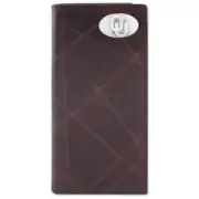 ZeppelinProducts UOK-IWT4-WRNK-BRW Oklahoma Secretary Wrinkle Leather Wallet