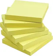Early Buy Sticky Notes 3x3 Self-Stick Notes Yellow Color 6 Pads, 100 Sheets/Pad Yellow