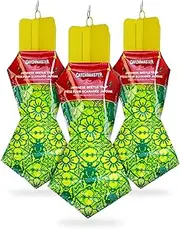 Catchmaster Japanese Beetle Traps Outdoor 3PK, Flying Insect Trap Bag with Dual Pheromone Food Lure, Hanging Bug Catcher for Backyard & Garden, Pest Control for Plants, Trees, Vegetables & Flowers