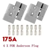 4X FOR ANDERSON-Plug CABLE TERMINAL BATTERY POWER CONNECTOR 175 AMP GREY/RED