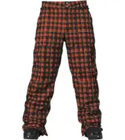 Burton The White Collection SMUGGLER Riders Pant Black Kingdom Plaid X/Large