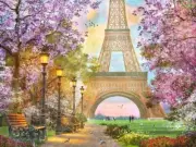 Jigsaw puzzle International Paris Romance Eiffel Tower France 1500 piece NEW
