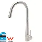 Brushed Nickel Pull Out Long Sprayer Kitchen Sink Tap Round Faucet Basin Mixer
