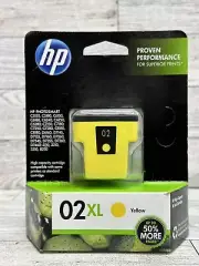 Genuine HP 02XL 02 XL - Yellow OEM Ink Cartridge C8732WN - NEW SEALED Expired