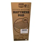 Utopia Bedding Fitted Quilted Mattress Pad White King Size Protector