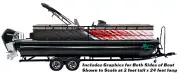 Dotted Grunge Black Red Graphic Kit Decal Fishing Boat Wrap Pontoon Vinyl
