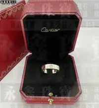 在飛比找Yahoo奇摩拍賣-7-11運費0元優惠優惠-Cartier 卡地亞 LOVE 3顆鑽石戒指 61號 18