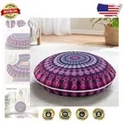 32-Inch Round Memory Foam Floor Pillow in Purple Orchid - Plush Bohemian Style