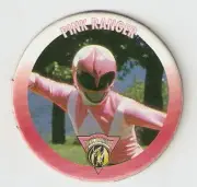 Players Biscuits 1995 Mighty Morphin Power Rangers Milkcap/Tazo - Pink Ranger