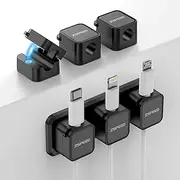 Zspeed 6pcs Cable Organiser Magnetic Desk Cable Holder Clips Suitable for USB Charging Cable Tidy Office Car Adhesive Cable Management Wall Clips