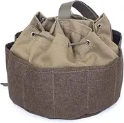 MGAVATPNPY Storage Tool Bag Umbrella And Other Outdoor Portable Plumber Multi-pocket Canvas Garden Khaki Multi-pocket Repair tool kit