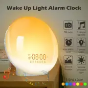Wake Up Alarm Clock Sunrise Smart Light 7 Lights Color Sunrise Snooze FM Radio