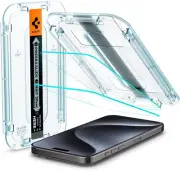 Spigen Tempered Glass Screen Protector [Glastr EZ FIT] Designed for Iphone 15 Pr