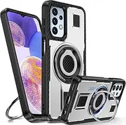 [Tuvror] Samsung Galaxy A23 5G / 4G Case with Kickstand [360° Rotating Ring and Kickstand] Heavy Duty Shockproof Protective Case for Samsung A23 White