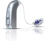 Banglijian Rechargeable Hearing Aid RIC(Receiver in canal) for Seniors and Adults with Digital Noise Cancelling and Feedback Cancellation, Powerful Digital Hearing Aid (Blue-Left Ear)