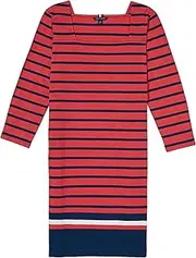 [Tommy Hilfiger] Women's Adaptive Icon Stripe Dress
