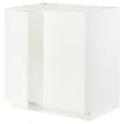 METOD base cabinet for sink + 2 doors, white/Veddinge white, 80x60x80 cm
