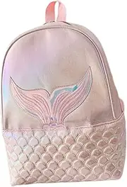 [SAFIGLE] Student Backpack in Pu Leather Stylish for Girls Women Large Capacity Schoolbag Comfortable Padded Straps