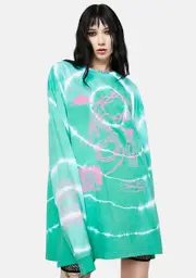 [NGOrder] Dragon Print Tie Dye Long Sleeve Tee