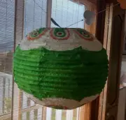 Handmade Round Hanging Lokta Paper Lampshade Foldable Multicoloured Lantern