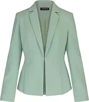 [APART Fashion] Apart Blazer Made of Elastic Wool Knitted Fabric with lace