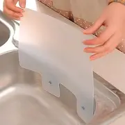 Namzi Kitchen Sink Splash Guard, 3pcs Dish Washing Baffle Board Sink Board Protector with Attached Sucker,Sink Anti-Splash Proof Retaining Plate Water Separator for Kitchen Bathroom A