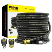 Pressure Washer Hose 50 ft with 3/8 Inch Quick Connect, Kink Resistant High T...