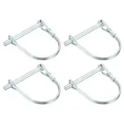 4Pcs 5mm x 50mm Linch Pin with Ring, Trailer Pins Round Linch Pins, Silver