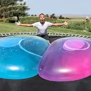 Ni Hong electron 2pcs 27 inch Water Bubble Ball Balloon Inflatable Bubble Ball Soft Rubber Ball Outdoor Beach Pool Ball for Outdoor Indoor Party Play, Large (Pink/Green)