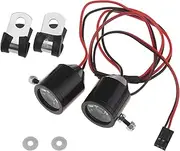 1 Set 3W Aluminum Alloy RC Car Searchlight Kit with R Buckle Upgrade Spare Part for DIY 1/5 1/7 1/8 1/10 All Types of RC Cars Boats