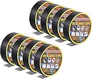 uxcell 8 Pcs 1-9/16"x15' Butyl Joist Tape for Decking Self-Adhesive Flashing Tape, Black