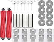 [MKVAXR] for Roborock, Q Revo / P10 A7400RR Robot Vacuums Cleaner Accessory Main Side Brush Hepa Filter Mop Cloths Dust Bag Spare Part Robot Cleaner kit(30pcs)