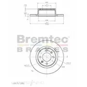 Bremtec Euro-Line GeoZinc Coated Brake Rotor - BDR15210EL