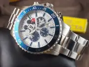 Invicta Disney Mickey Mens 48mm Limited Edition Silver Blue Chronograph SS Watch