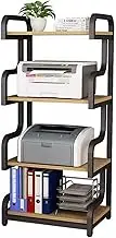 Printer Table Multi-Layer Printer Shelf Office File Organizer Home Storage Bookshelf Copy All-in-one Machine Host Shelf Printer Cart(Black)