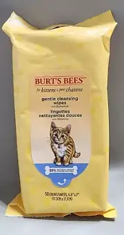 Burt’s Bees Gentle Cleansing Wipes W/Buttermilk for Kittens 50 wipes