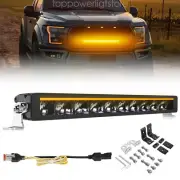 22'' INCH White Amber DRL LED Work Light Bar Driving Fog Lamp Offroad SUV Truck
