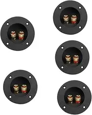 Totority 5sets Speaker Junction Auxiliary Cable Speakers Cable Speaker Cable Wiring Cables Speaker Wire Audio Wires Plug Vinyl Records Car Horn Speaker Terminal Plate Plastic Black 6pcs*5